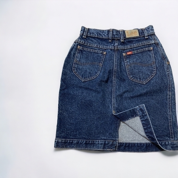*rare* Vintage Lee Denim Skirt Size 10 - Picture 4 of 6